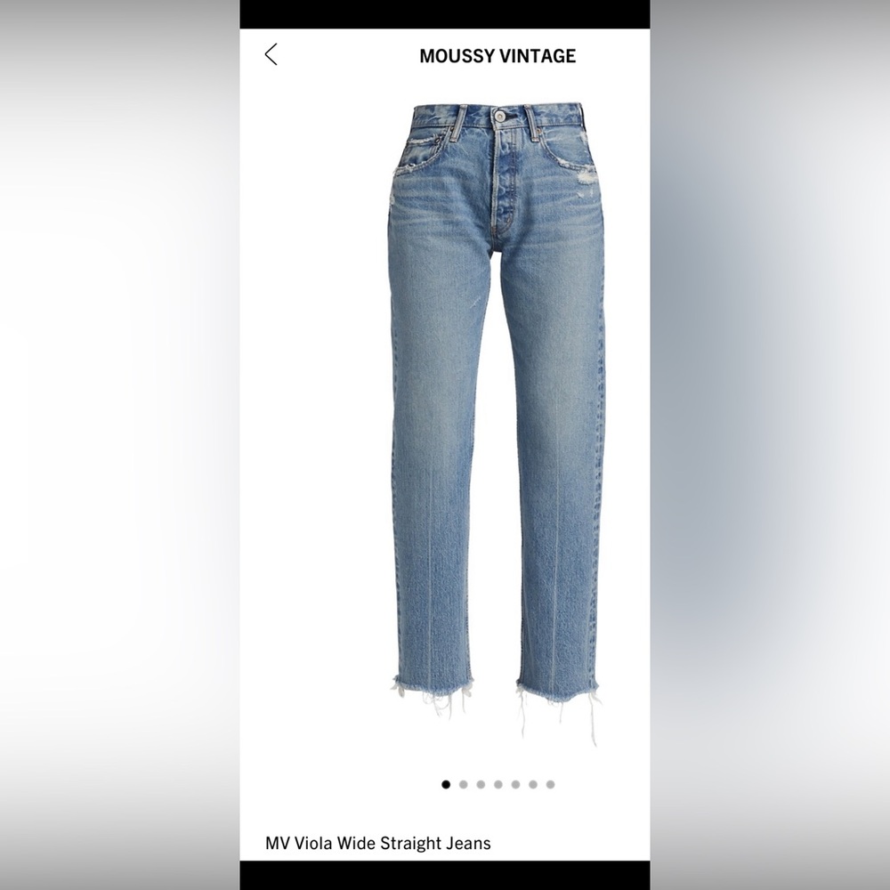 Moussy Vintage MV Viola Wide Straight Jeans 
Size 29 Like New